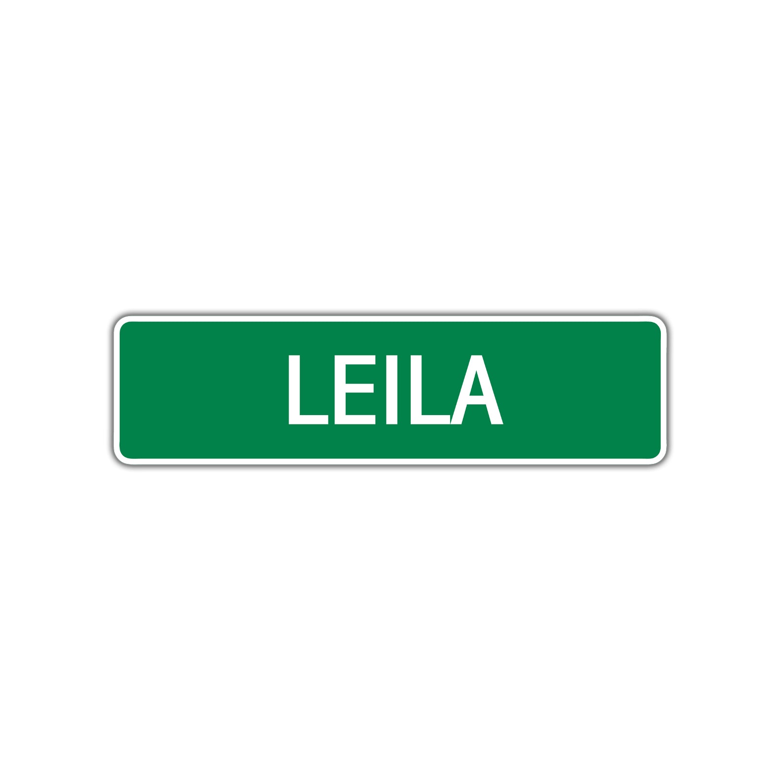 Leila Street Sign Children Name Room Plate