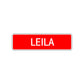 Leila Street Sign Children Name Room Plate
