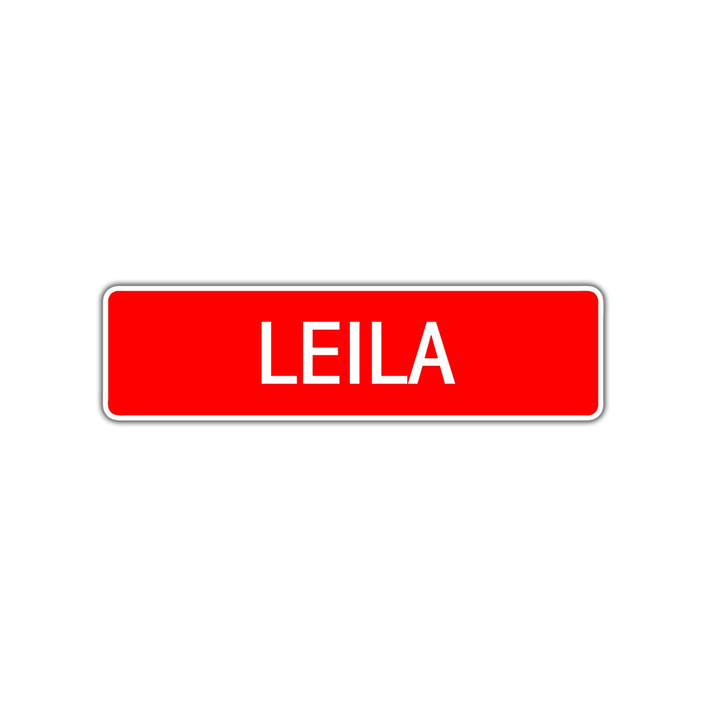 Leila Street Sign Children Name Room Plate