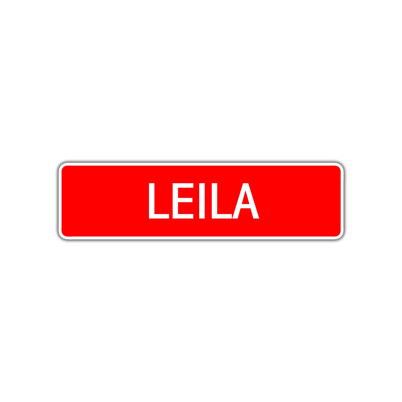 Leila Street Sign Children Name Room Plate