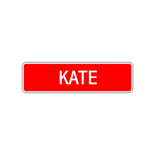 Kate Street Sign Children Name Room Plate