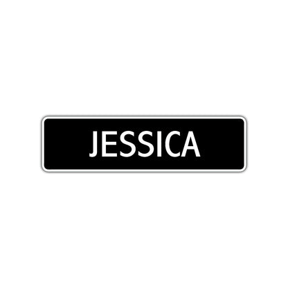 Jessica Street Sign Children Name Room Plate