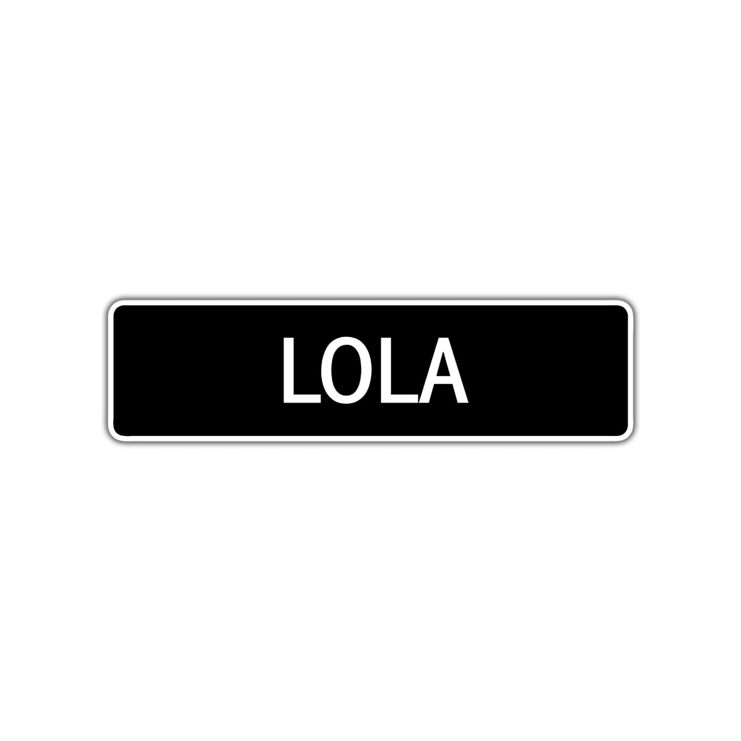 Lola Street Sign Children Name Room Plate