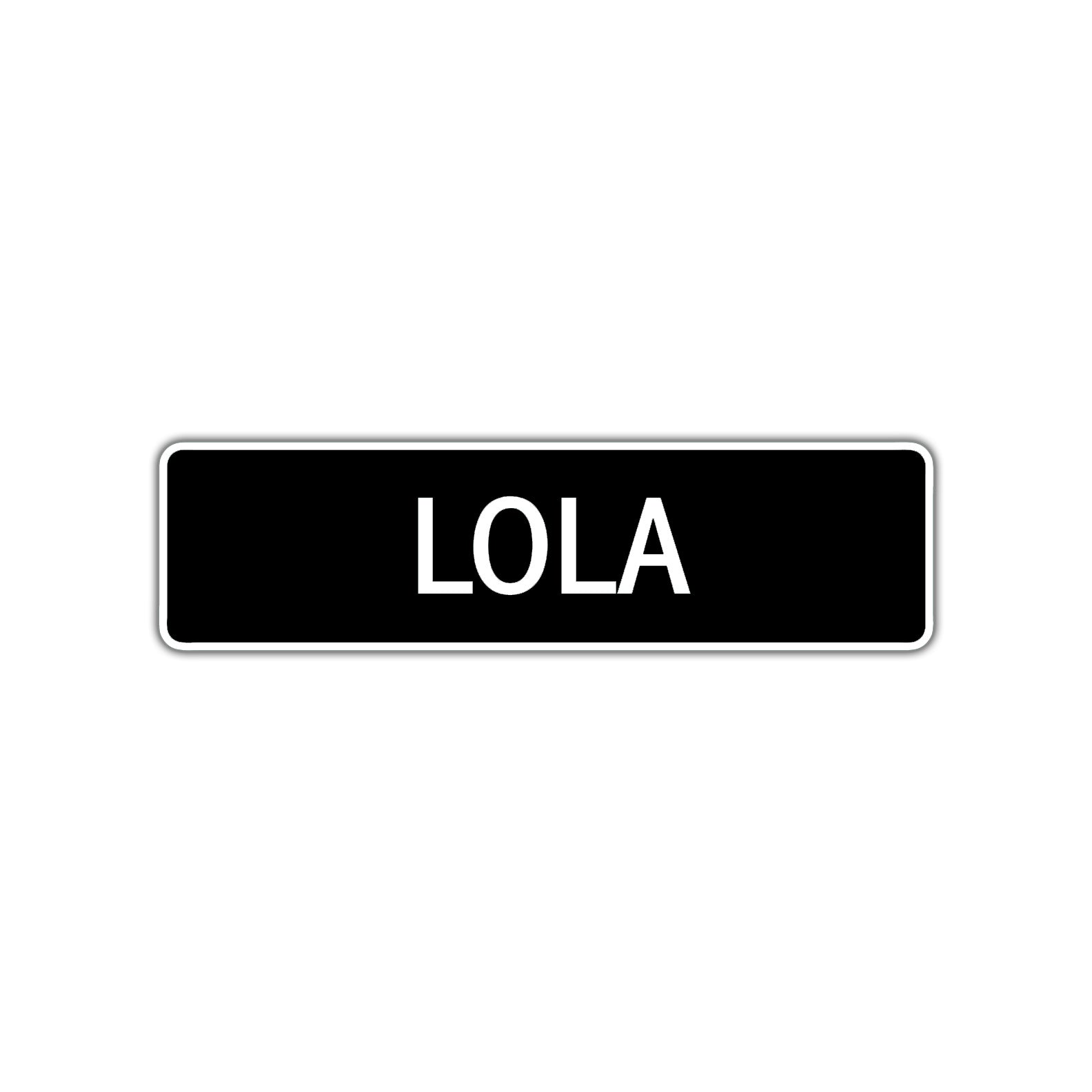 Lola Street Sign Children Name Room Plate