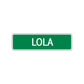 Lola Street Sign Children Name Room Plate