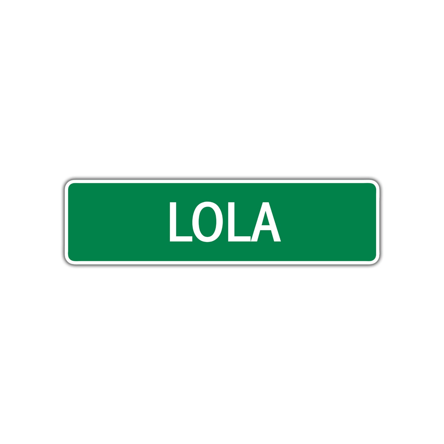 Lola Street Sign Children Name Room Plate