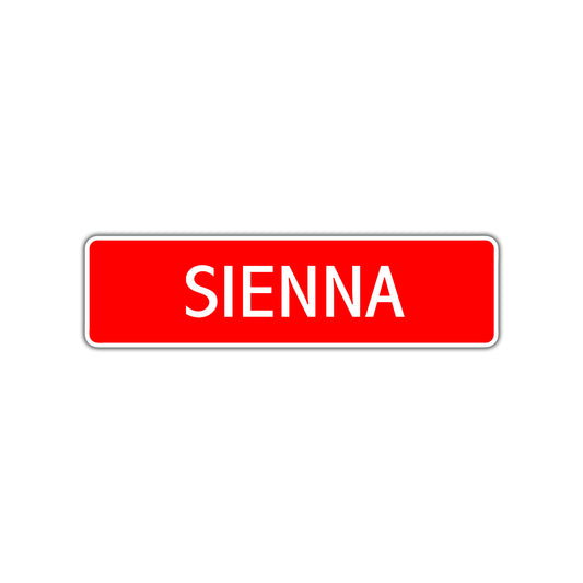 Sienna Street Sign Children Name Room Plate