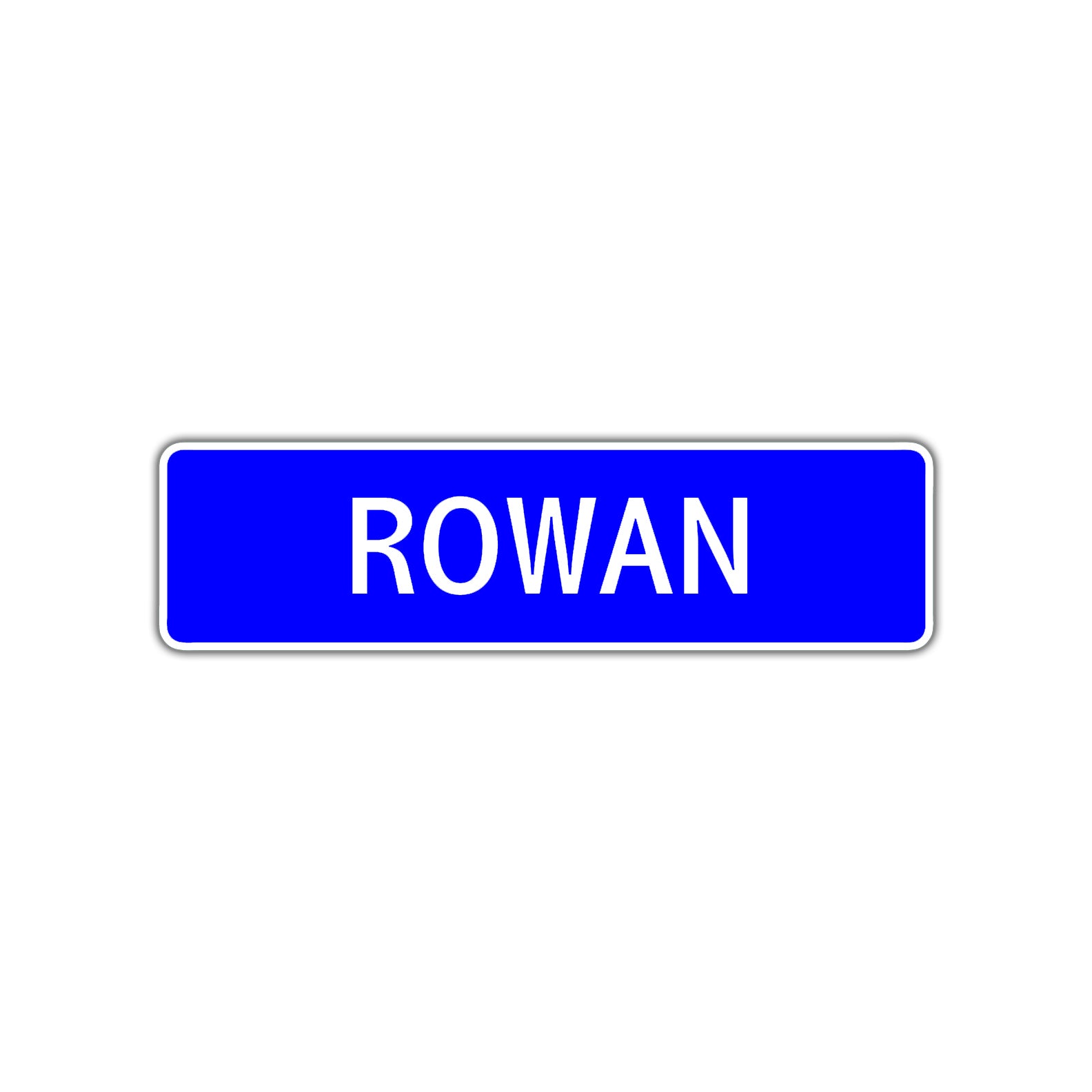 Rowan Street Sign Children Name Room Plate