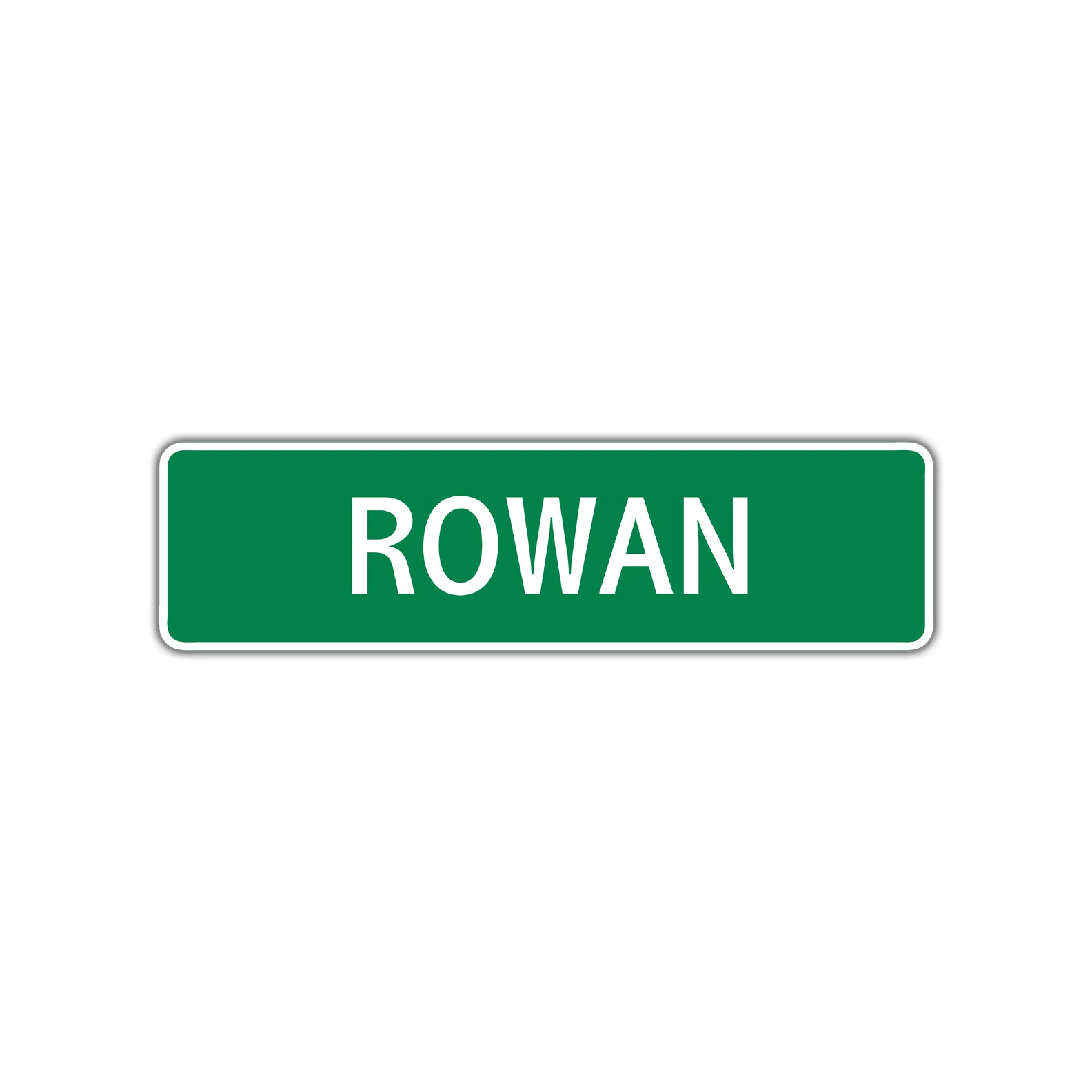 Rowan Street Sign Children Name Room Plate
