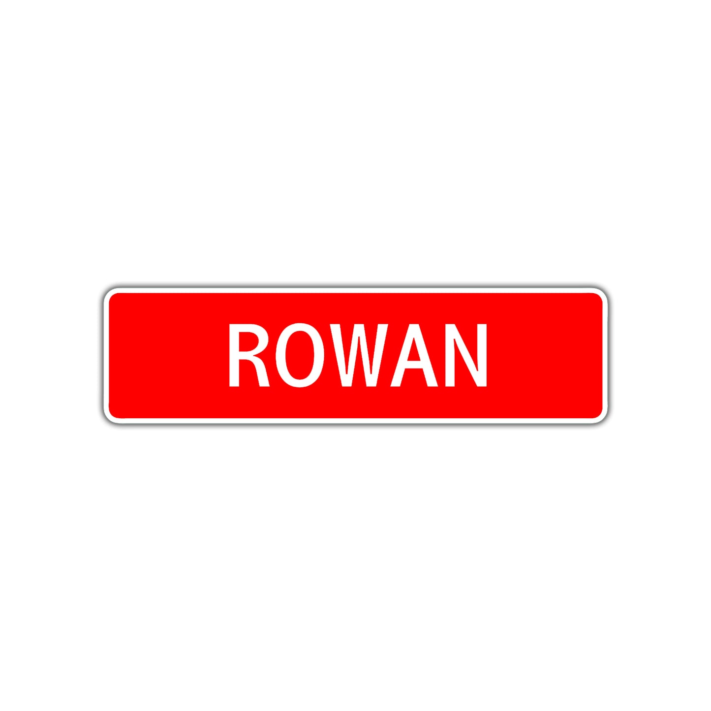 Rowan Street Sign Children Name Room Plate