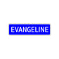 Evangeline Street Sign Children Name Room Plate