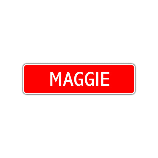 Maggie Street Sign Children Name Room Plate