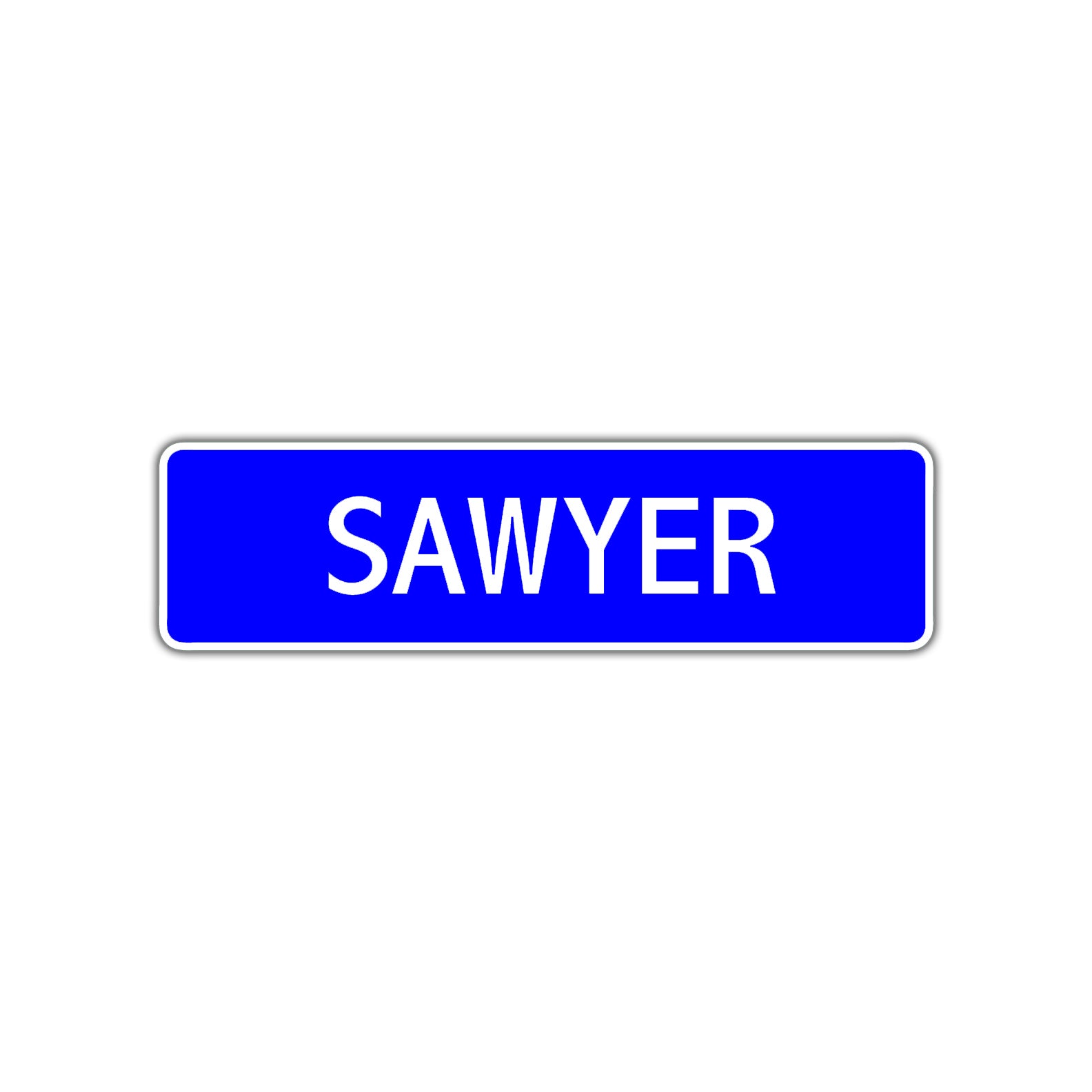 Sawyer Street Sign Children Name Room Plate