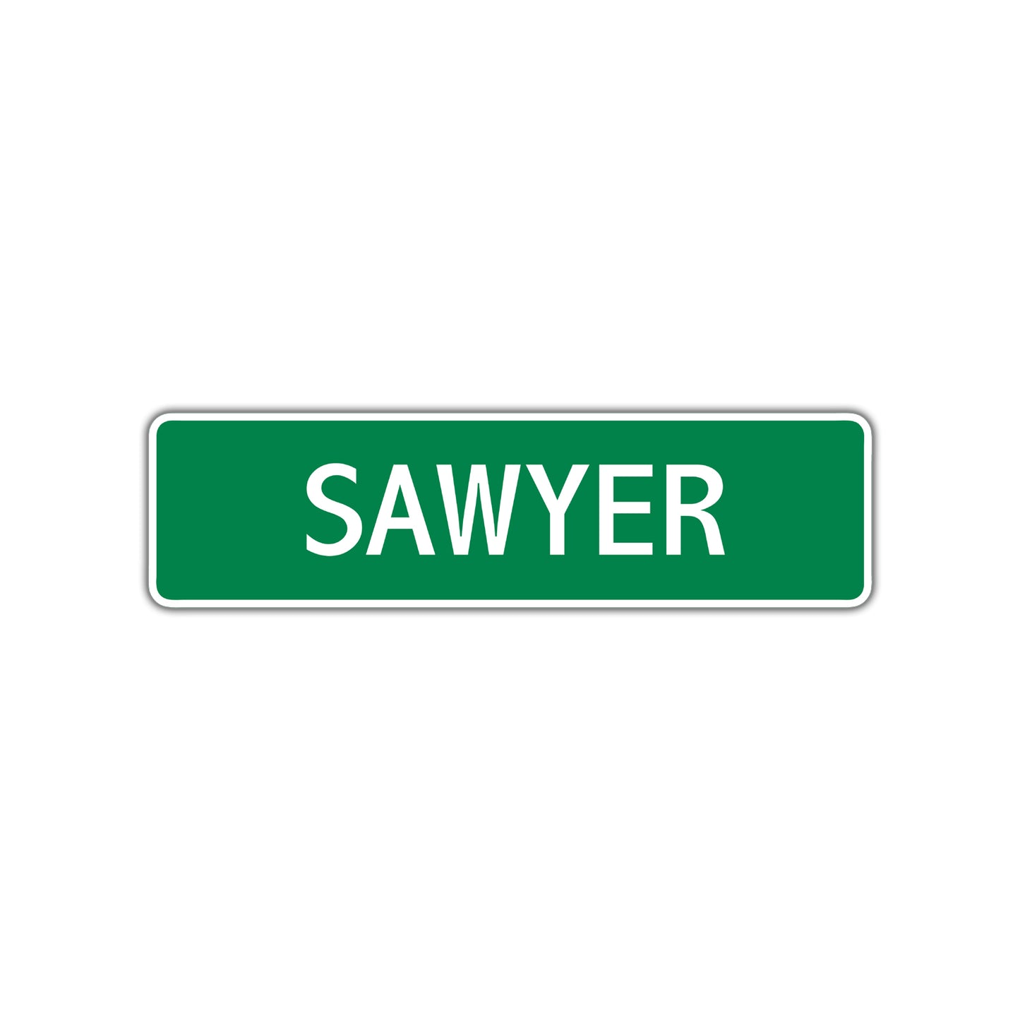 Sawyer Street Sign Children Name Room Plate