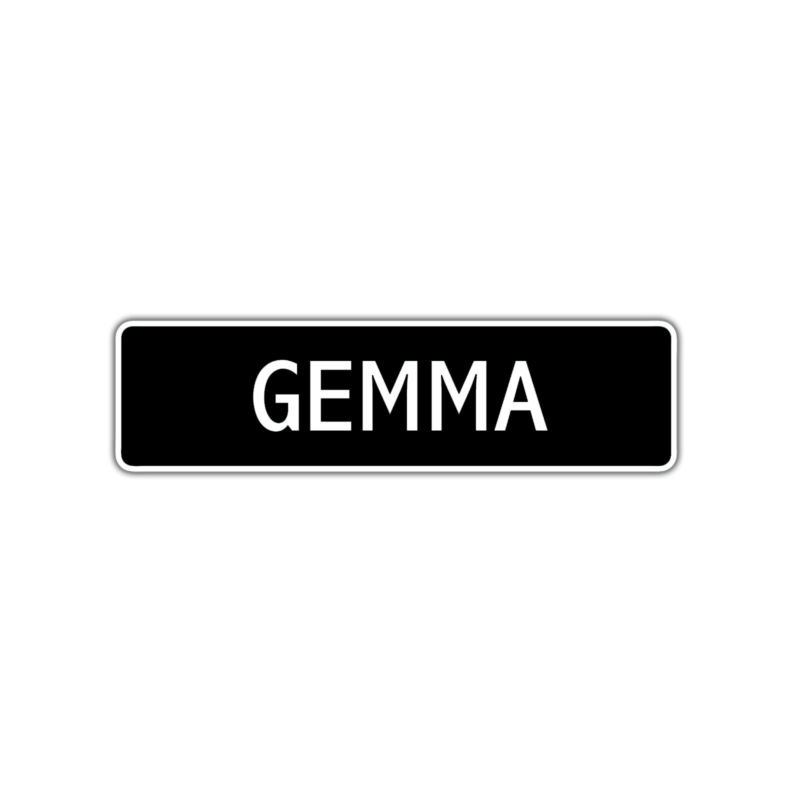 Gemma Street Sign Children Name Room Plate