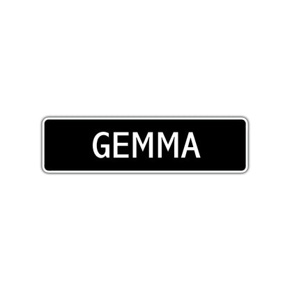 Gemma Street Sign Children Name Room Plate