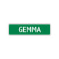 Gemma Street Sign Children Name Room Plate