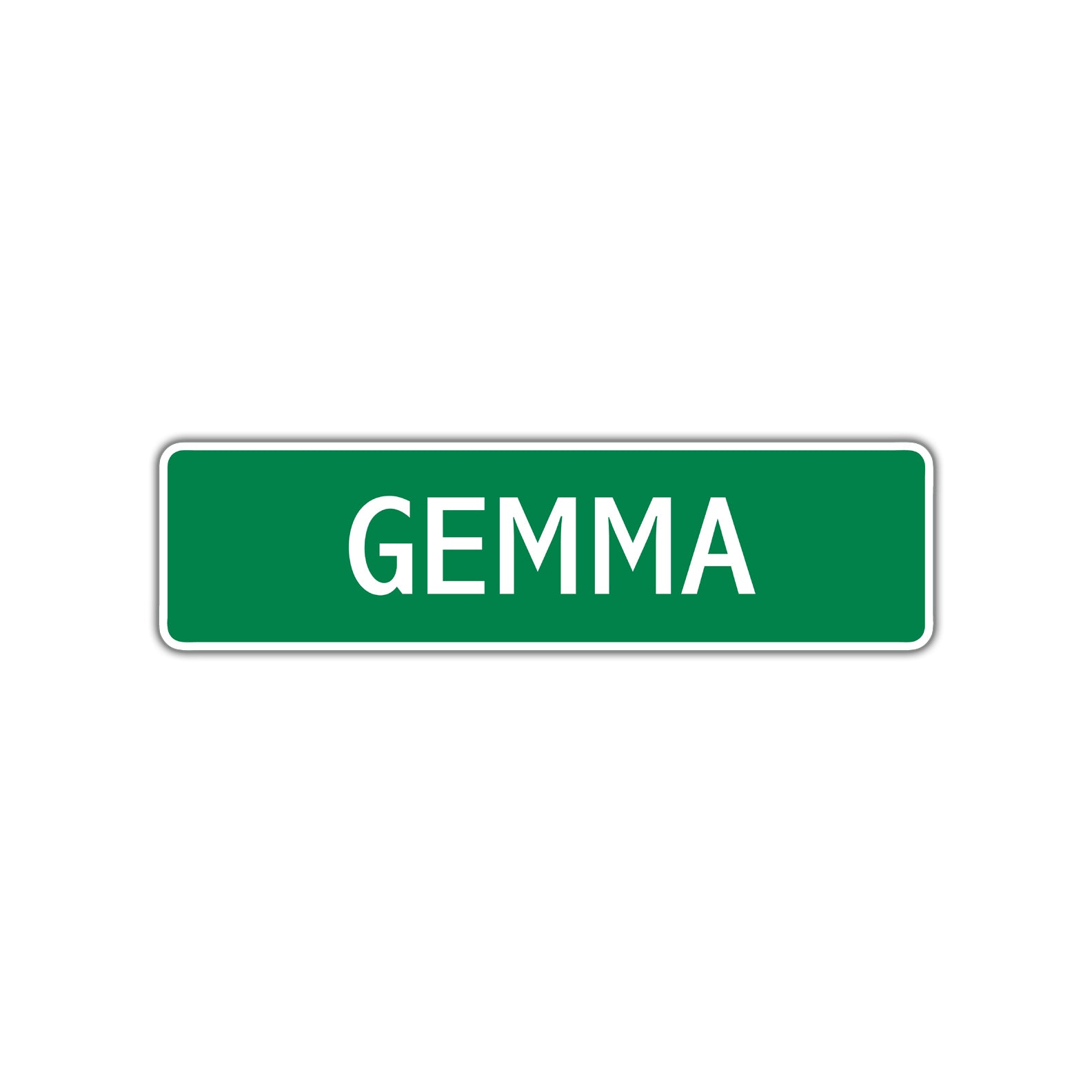 Gemma Street Sign Children Name Room Plate