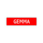Gemma Street Sign Children Name Room Plate