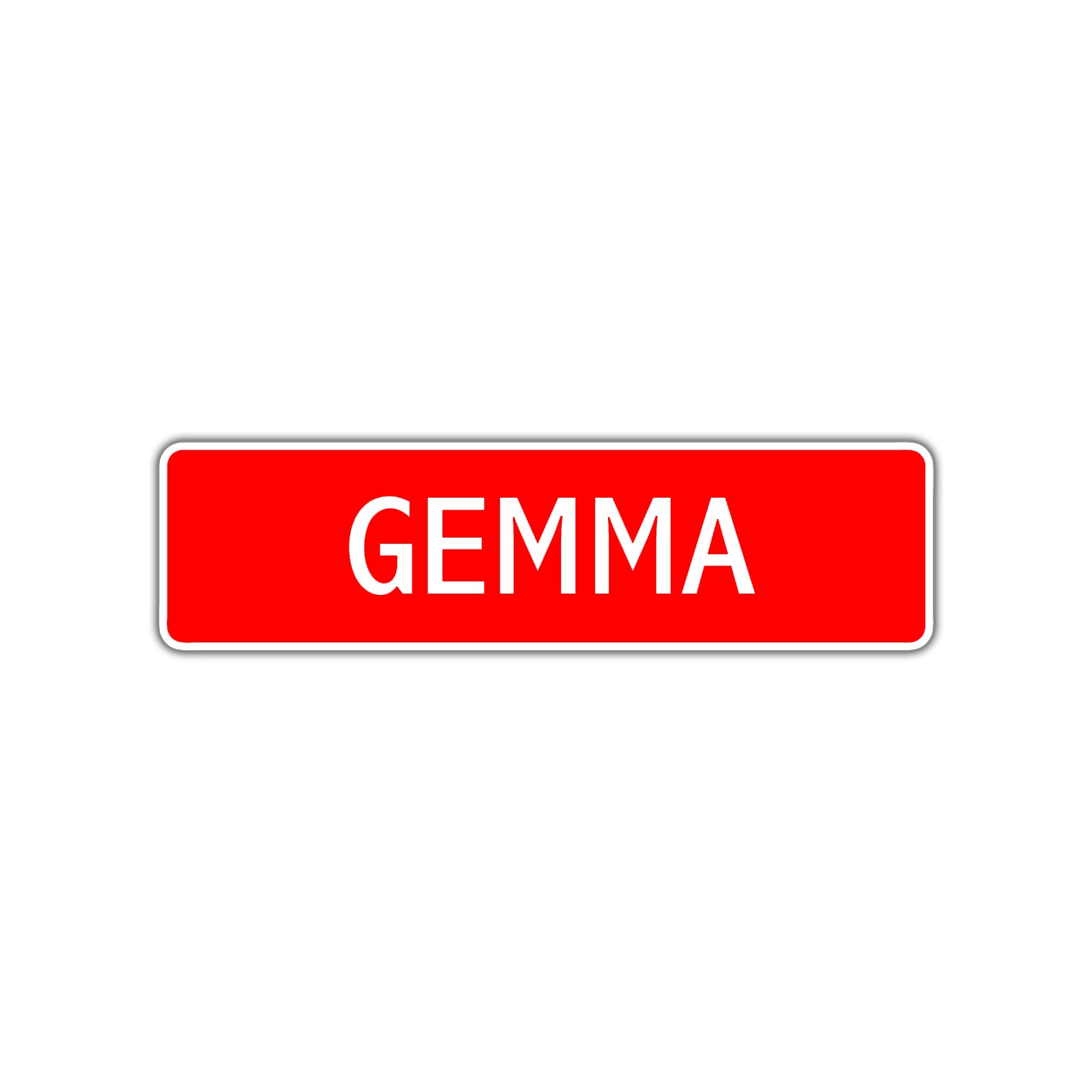 Gemma Street Sign Children Name Room Plate