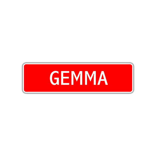Gemma Street Sign Children Name Room Plate