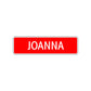 Joanna Street Sign Children Name Room Plate