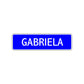 Gabriela Street Sign Children Name Room Plate