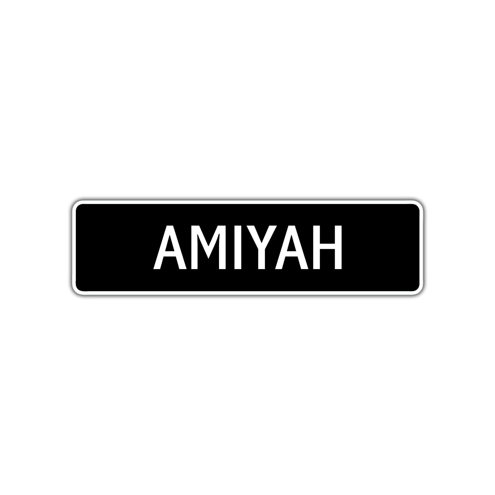 Amiyah Street Sign Children Name Room Plate
