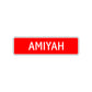 Amiyah Street Sign Children Name Room Plate