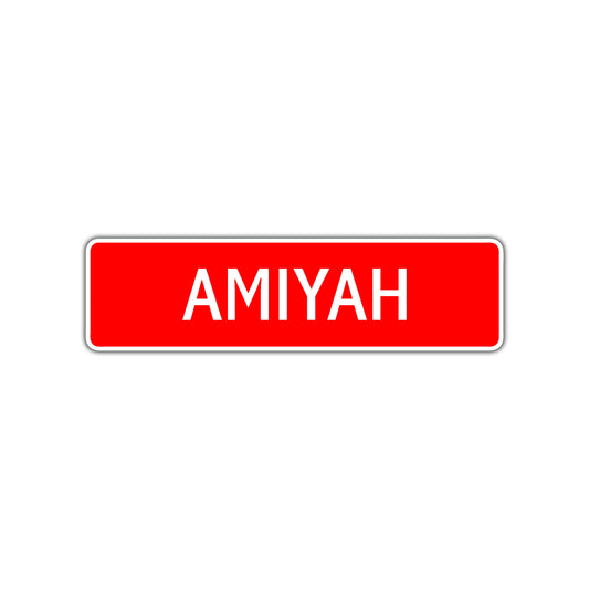 Amiyah Street Sign Children Name Room Plate