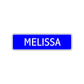 Melissa Street Sign Children Name Room Plate