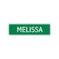 Melissa Street Sign Children Name Room Plate