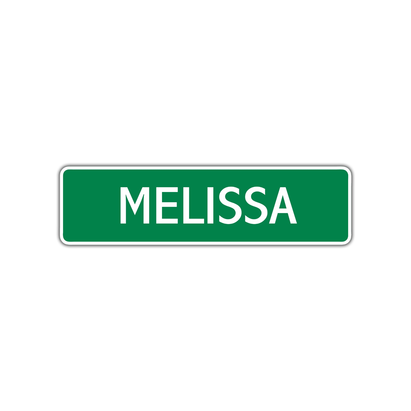 Melissa Street Sign Children Name Room Plate