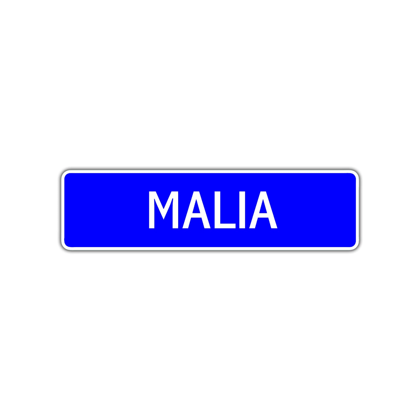 Malia Street Sign Children Name Room Plate