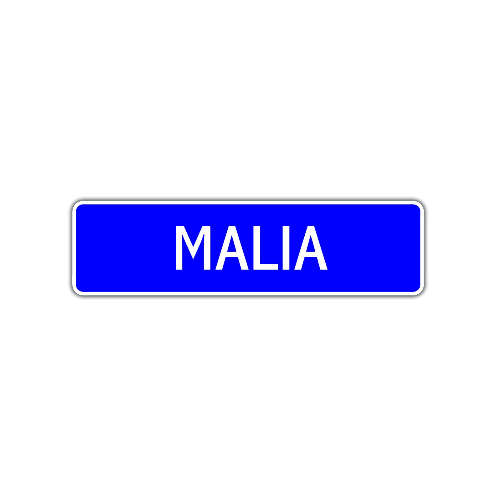 Malia Street Sign Children Name Room Plate