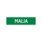 Malia Street Sign Children Name Room Plate