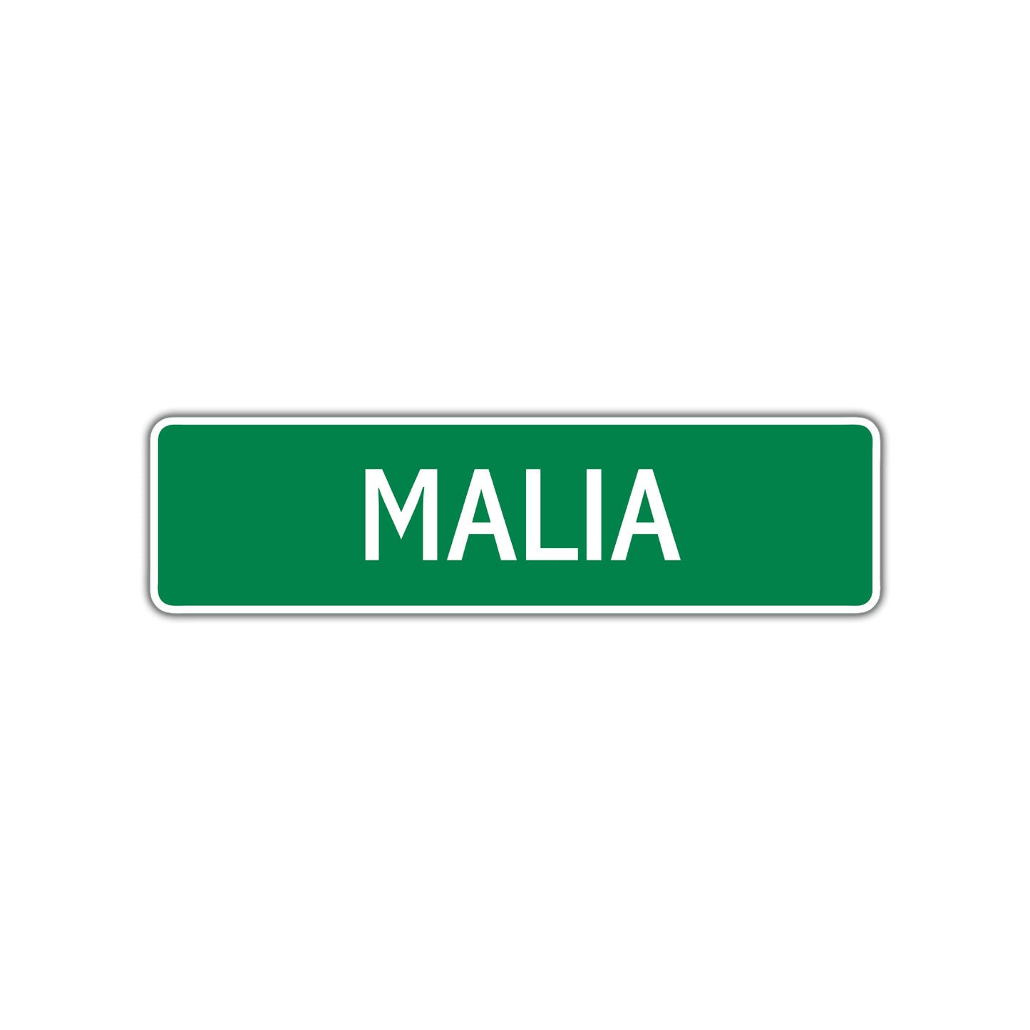 Malia Street Sign Children Name Room Plate