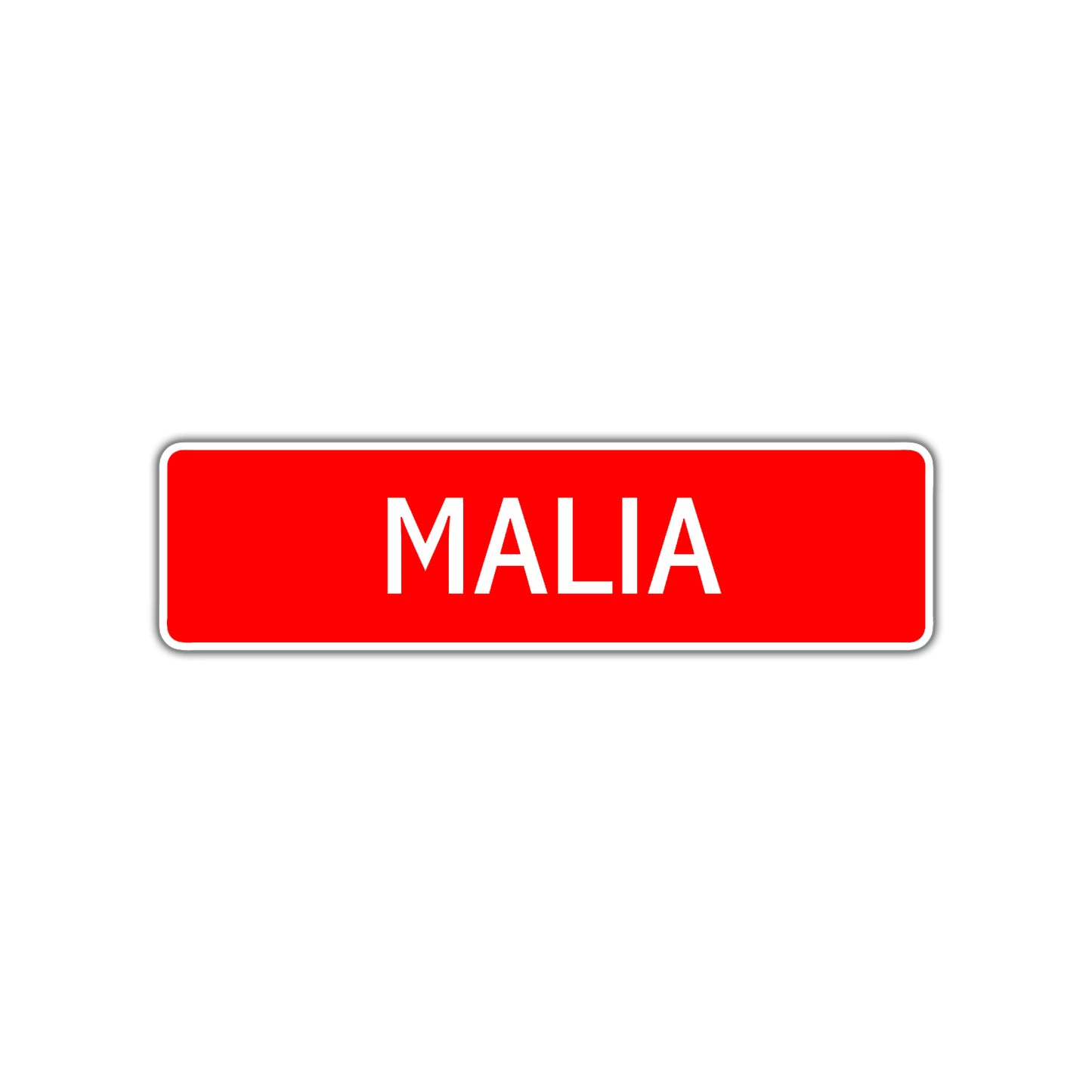 Malia Street Sign Children Name Room Plate