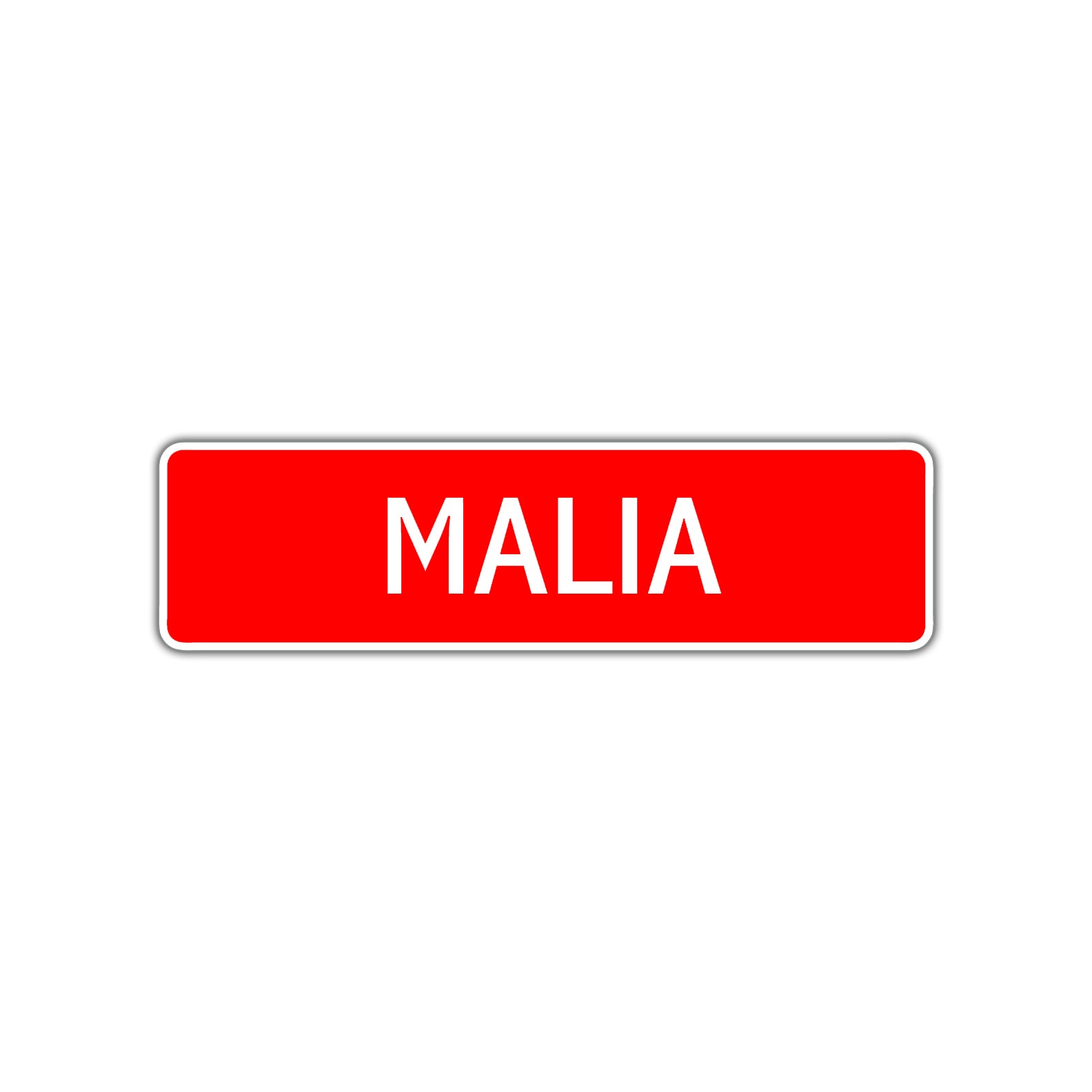 Malia Street Sign Children Name Room Plate