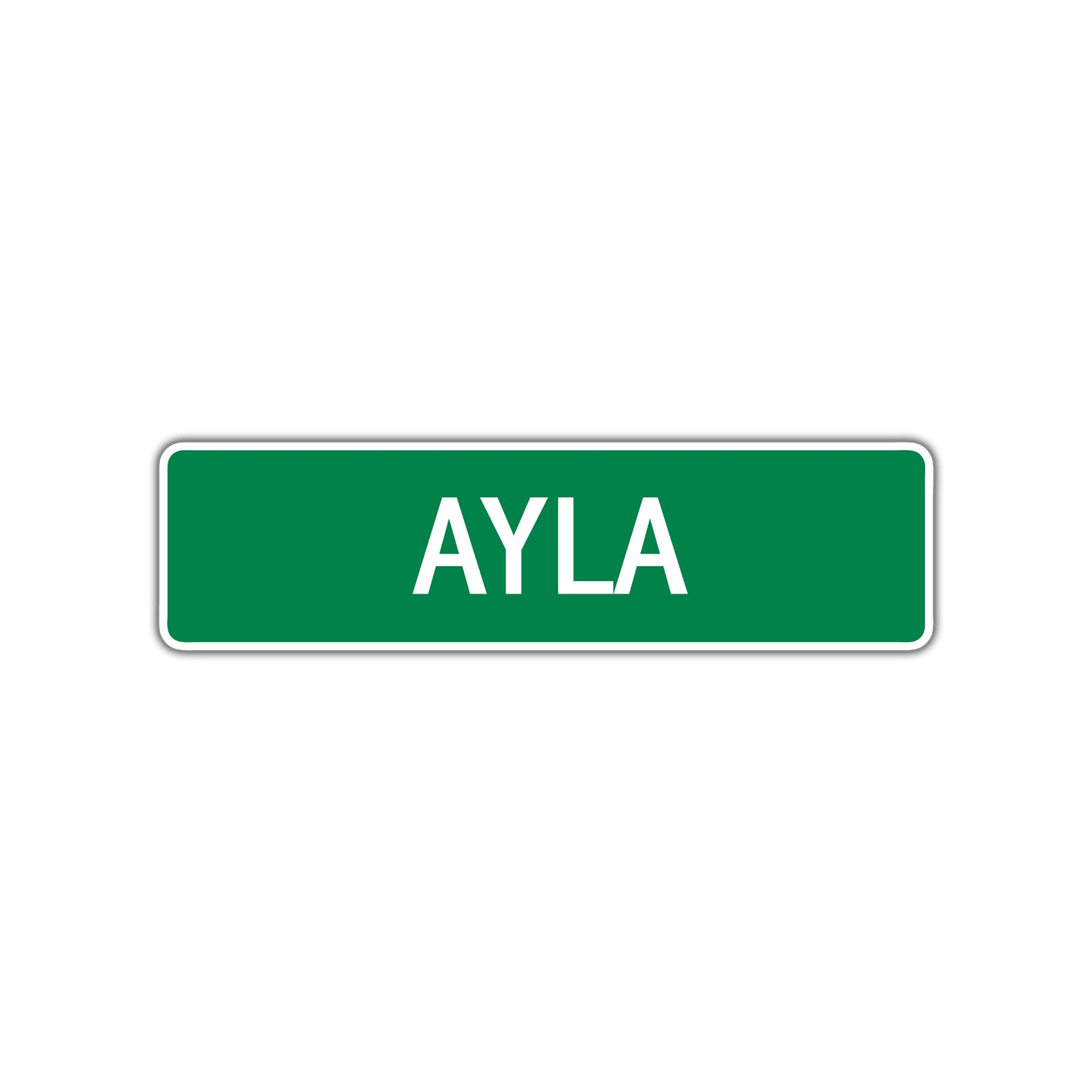 Ayla Street Sign Children Name Room Plate