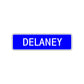 Delaney Street Sign Children Name Room Plate