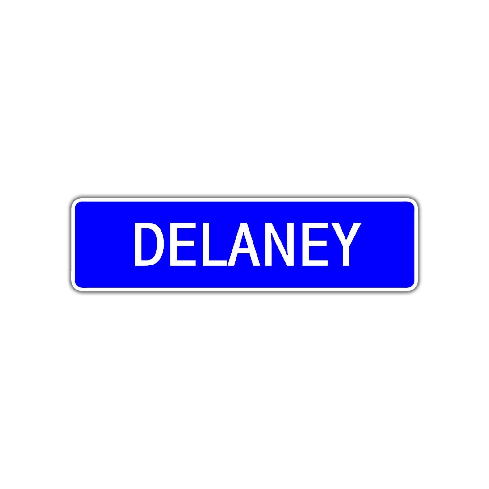 Delaney Street Sign Children Name Room Plate
