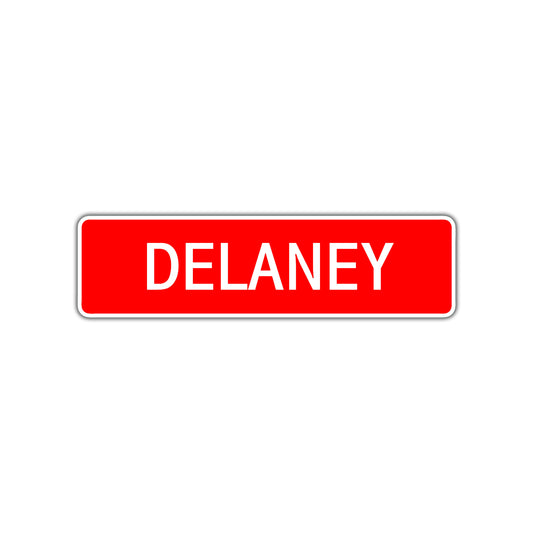 Delaney Street Sign Children Name Room Plate