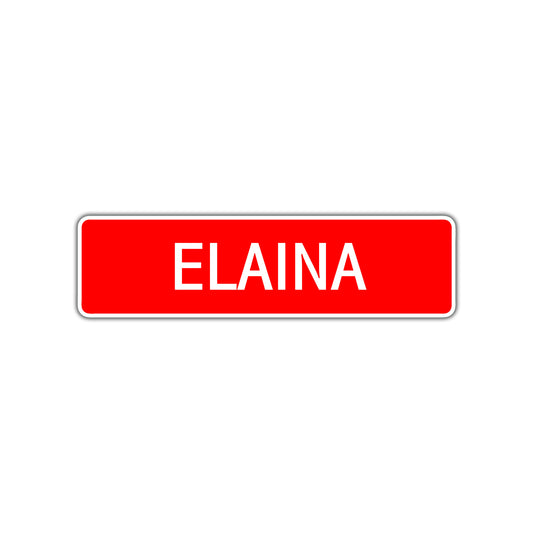 Elaina Street Sign Children Name Room Plate