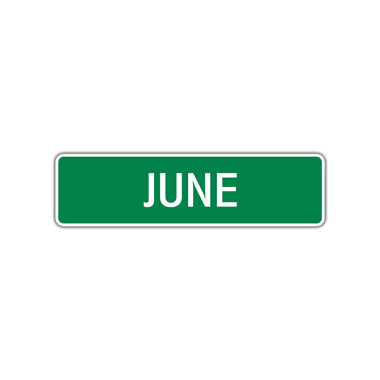 June Street Sign Children Name Room Plate