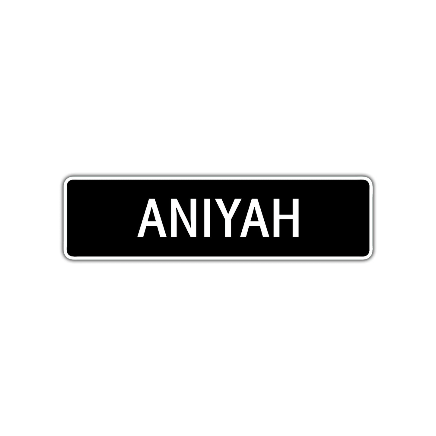 Aniyah Street Sign Children Name Room Plate