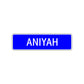 Aniyah Street Sign Children Name Room Plate