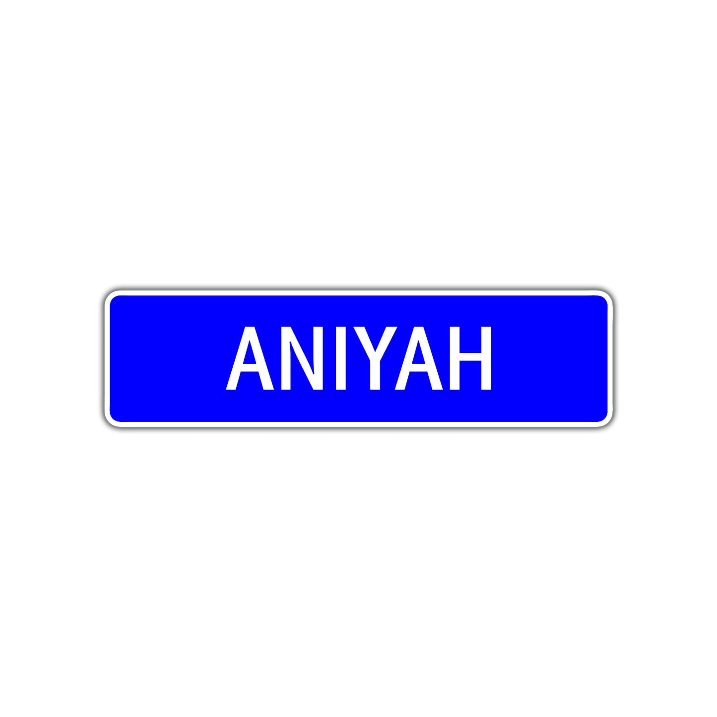 Aniyah Street Sign Children Name Room Plate