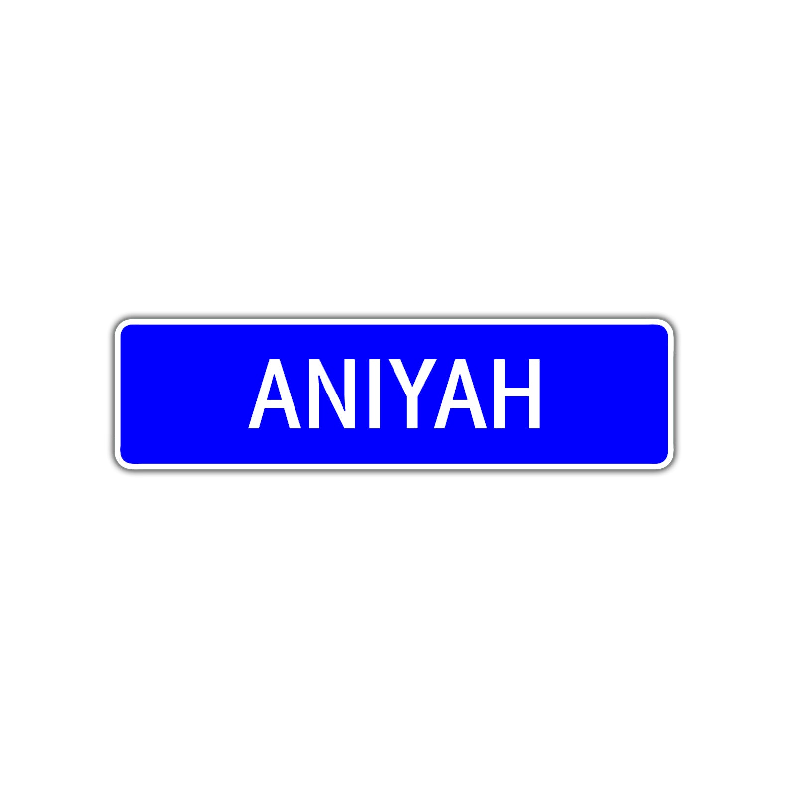 Aniyah Street Sign Children Name Room Plate