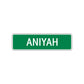 Aniyah Street Sign Children Name Room Plate